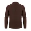 Erkek Sweaters 2024 Kış Kazak Külot Örgü Üst Sonbahar Giysileri Moda Soğuk Gömlek Yaka Plus Boyut Büyük Sweatshirt