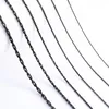 Catene 0.6/0.8/1/1.2/1.8 /2.3mm Larghezza Acciaio inossidabile Piccola collana a catena sottile Colore nero per le donne Ragazza Chocker Gioelleria raffinata e alla moda Regalo