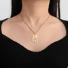 Chaînes Likgreat Persan Farsi Poème Hich Pendentif Collier En Acier Inoxydable Espoir U En Goutte