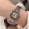 Женские квадратные квадратные квадратные часы Ультра-тонкие женские часы римская сплошная стальная полоса высококлассная бренда водонепроницаем