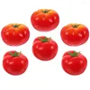 Decorative Flowers 6 Pcs Imitation Tomato Toys Vegetable Decorations False Plastic Fake Showcase Display Props Toddler