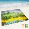 Mat Landscape Ink Painting Beach Blanket Sandproof Waterproof Beach Mat,Portable Quick Drying Soft Picnic Blankets for Beach,Camping