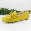 Zapatos casuales de moda de cuero genuino para mujer, mocasines planos sin cordones para mujer, mocasines suaves, calzado femenino