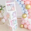 Decorazioni per feste Palloncini per bambini Decorazioni per il primo compleanno Air First Boy Girl Scatola trasparente da 12 pollici Palloncino per matrimonio Baby Shower