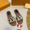 Pantoufles de créateur sandales de luxe femmes lettre imprimée pantoufle d'été diapositives dame tongs chaussures plates slipon taille 36-42