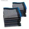 Chusteczka 12 szt. Moda kwadratowa bawełniana chusteczka dla mężczyzn dla noworocznych prezent dla dżentelmenów L240322