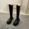 Stiefel für Damen, modisch, lässig, rutschfest, mit Reißverschluss, Knie, bequem, rund, Damen, Plattform, Winterstiefel, große Größe