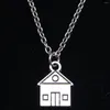 Catene 20 pezzi Collana di moda 16x12mm Cabin House Building Pendenti Corto Lungo Donna Uomo Colar Regalo Gioielli Girocollo