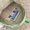 Zaino tinta unita Cool Girl Boy Borsa da scuola in nylon Donna Moda Laptop Impermeabile College Kawaii Donna Libro da viaggio 2024