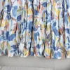 Skirts High Waist Chiffon Womens Vintage Floral Print Pleated Skirt Female Korean A-line Midi Long Jupe Faldas