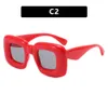 2 PCS الأزياء الفاخرة مصمم بالون نظارة شمسية مربعة قابلة للنفخ 2023 نيو نمط جديد نظارات داكنة الرجال والنساء أزياء مضحكة الرجال لطيف مضحك نظارات مضحكة