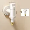 White Angle Toilet Automatic Water Stop Washing Machine Garden tap Multifunction Faucet 240314