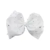 8インチJojo Rhinestone Hair Bow with School for School Baby Children Pastel Bow 16 Colors Kids Hairアクセサリー