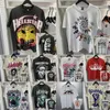 Hellstar T-shirt Mens designer t shirts Tee fashion hipster washed fabric Street graffiti Lettering casual T-shirts clothing