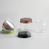 Lagringsflaskor 24 X Travell 60g Clear Make Up Cream Jar med metalllock 60cc transparenta kosmetiska husdjursbehållare för användning