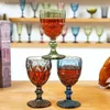 Wine Glasses glass red wine thick colored champagne European vintage L240323