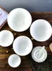 Assiettes bol en céramique, os de riz domestique, porcelaine blanche pure Ao grande capacité vaisselle à soupe