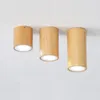 Plafonniers en bois massif LED lumière couleur originale Downlight allée balcon décoration salon chambre créative moderne simple