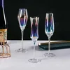 Kieliszki do wina Kryształowe kieliszki do wina Home Rainbow Cup Kolor kolorowy jon jonowy szampan kieliszek nordycki dekoracyjne kubki wodne L240323
