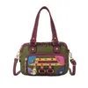 Сумки на ремне Женская сумка, модная новая сумка из мягкой потертой кожи, соответствующая цвету, одинарная сумка-мессенджер H240323