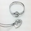 Chains Couple For Titanium Steel Lock Bangle Bracelet & Key Pendant Necklace Love S