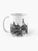 Canecas Hannover Skyline em aquarela preta Caneca de café Cerâmica Conjunto criativo Espresso