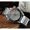 Chronograph Superclone Watch G Watches Wristwatch A Luxury Fashion E Designer O M Handled Bästsäljande klassiska lyxiga herrar Steel Belt Gentl 23