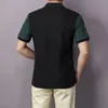 Мужская рубашка-поло от дизайнера с отложным воротником с вышивкой из чистого хлопка, незаменимая вещь для лета