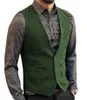 Gilet da uomo Gilet a spina di pesce Gilet con scollo a V Abito formale da lavoro Gilet per matrimonio o smokingA