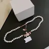 Designer Pendant Neckor Letter Viviane Gold Chokers Luxury Women Fashion Jewelry Metal Pearl Necklace Cjeweler Westwood 12