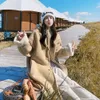 Cheveux d'agneau moelleux et manteau épais pour femmes hiver longues nouvelles coréennes Version lâche fourrure intégrée
