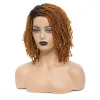 Wigs 10Inches Braided Wigs Afro Bob Wig Synthetic DreadLock Wigs For Black Woman Short Curly Ends Cosplay Yun Rong Hair