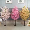 Artificial cereja árvore plantas falsas árvore falsa mesa sala de estar caminho guia diy festa decoração casamento pano de fundo decoração casa 240309