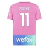 23 24 PULISIC GIROUD AC Soccer Jerseys R.LEAO 2023 THEO IBRAHIMOVIC 2024 Football Shirt ROMAGNOLI RAFA LEAO S.CASTILLEJO REIJNDERS Home Away Men Kids kit JJ 3.23