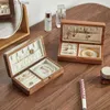 Jewelry Boxes Black walnut solid wood jewelry storage box with superior size high-end jewelry rings and earrings gold jewelry storage box L240323