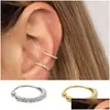 Clip-On Screw Back 1Pc Tiny Ear Cuff Dainty Conch Hie Cz Non Pierced Diamond Nose Ring Fashion Jewelry Women Gift Drop Delivery Earrin Dhno6