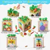 Sortera häckning Stacking Toys 6-in-1 Träaktivitet Kub Montessori Baby Toy Classification and Stacking Board Early Education Birthday Present 24323