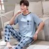 홈 의류 여름 니트 pj 짧은 슬리브 남성 pajama 세트 편지 pajama set mens pajama setl2403