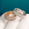 Anel designer anel de luxo jóias marca anéis para mulheres alfabeto diamante carta design moda casual presente jóias inlay dia presente anéis szie 6-9 muito bom