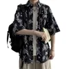 Verão casual havaiano 3d retro impressão ao ar livre festa dos homens camisa de manga curta praia streetwear oversized blusas dos homens vintage topos 240318