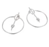 Pendientes asimétricos deslizantes clásicos de un solo diamante Serie M Pendientes de alta calidad Plata 925 Diseñadores europeos y americanos para regalos de joyería para mujeres