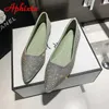 Casual Shoes 2024APHIXTA Luxury Crystals Loafers Women Soft Flat Heel Point Toe Female Ladies Slip On Zapatos de Mujer