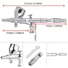 Grawitacja Dualction Mini 9CC Airbrush Kit Paint Gwóźdź Pistolet Makijaż Zestaw Makijaż Tatuaż Tatuaż sztuka narzędzie