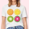 T-shirt Femme Femmes Citron Fruit Manches Courtes Années 90 Imprimé Mignon Nouvelle Mode Graphiques Femmes Top T-shirt Femmes Dessin Animé Imprimé Vêtements 240322