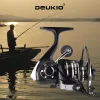 Carretes DEUKIO Carrete de pesca Spinning 8KG Max Drag Metal Mango de acero inoxidable Carrete de agua salada para pescar