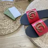 Slippers Zomer Damesmode Uitloper Veelzijdige koperen gesp Platte bodem Ronde neus Open teen sandalen