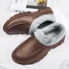 Zapatos nuevos zapatos de algodón de invierno para hombres zapatos de conducción casual para hombres zapatos de chef antiskid slip ons mocasines