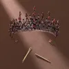 Hair Clips Barrettes A Exquisite Dreamlike Black-Color Tiara Fl Of Gothic Style Designed For Ladies Performance Dance With Two Drop De Otrdk