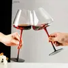 Wine Glasses Burgundy wine glass colored stick high legged red beautiful beverage champagne flute L240323