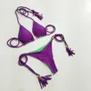 Badeanzug weiblicher würziger Mädchen Bikini Split Körper sexy Dreieck doppelseitig Kontrast Beach Bikini Bikini Badeanzug drei Punkte Stil